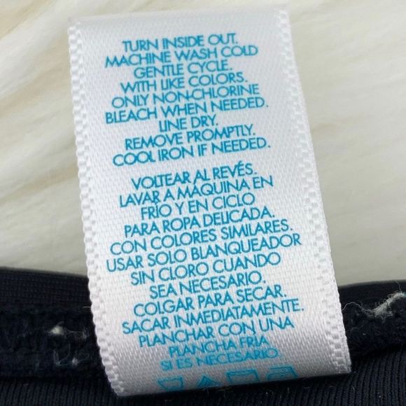 Halter Swim Suit Plus Sz 24W One Piece Black Blue - Picture 7 of 8